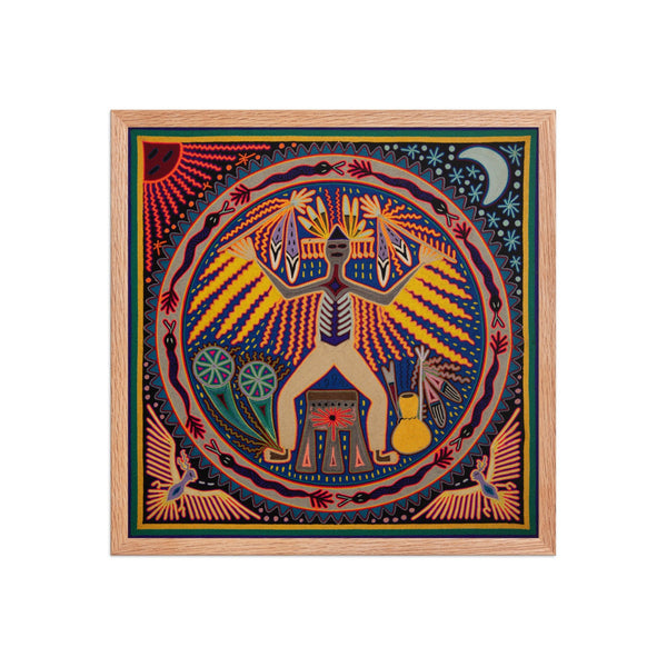 Huichol Yarn Painting Print • L - 250 - Huichol Arts