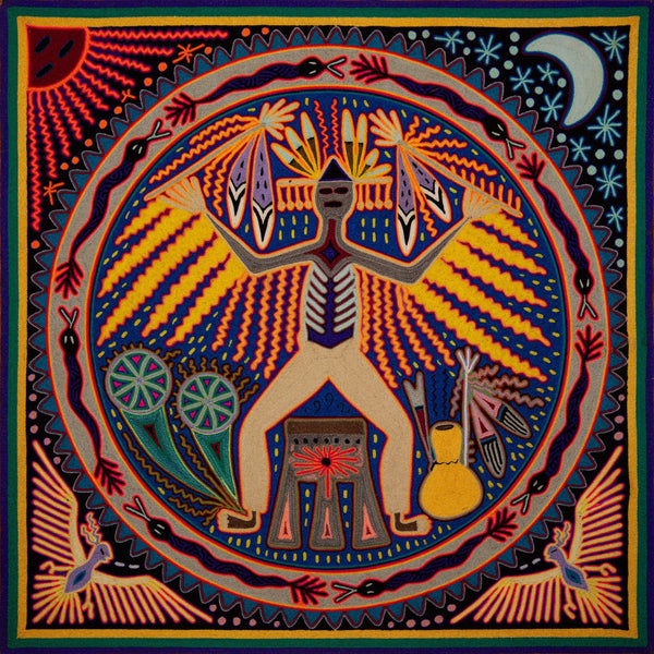 Huichol Yarn Painting Print • L - 250 - Huichol Arts