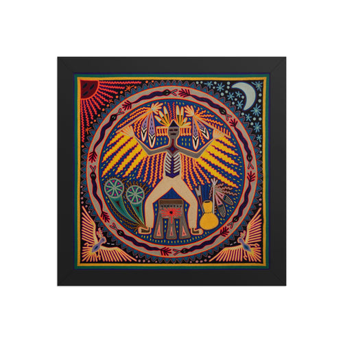 Huichol Yarn Painting Print • L - 250 - Huichol Arts