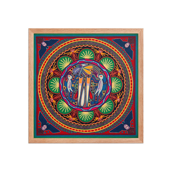 Huichol Yarn Painting Print • L - 251 - Huichol Arts