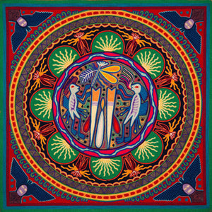 Huichol Yarn Painting Print • L - 251 - Huichol Arts