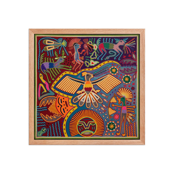 Huichol Yarn Painting Print • L - 252 - Huichol Arts
