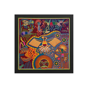 Huichol Yarn Painting Print • L - 252 - Huichol Arts
