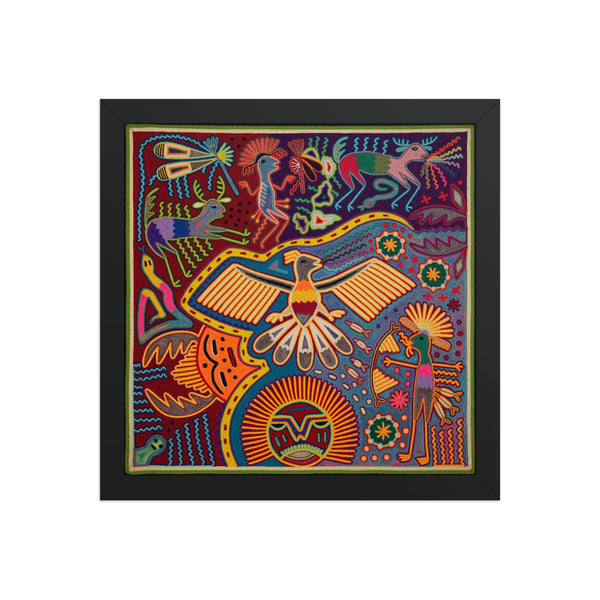 Huichol Yarn Painting Print • L - 252 - Huichol Arts