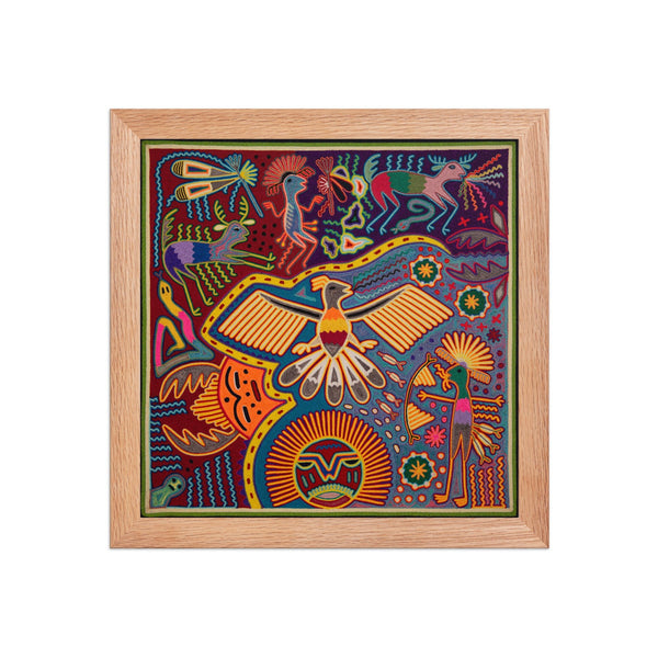 Huichol Yarn Painting Print • L - 252 - Huichol Arts