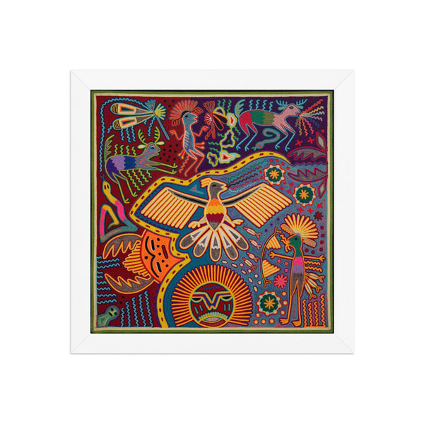 Huichol Yarn Painting Print • L - 252 - Huichol Arts