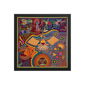 Huichol Yarn Painting Print • L - 252 - Huichol Arts