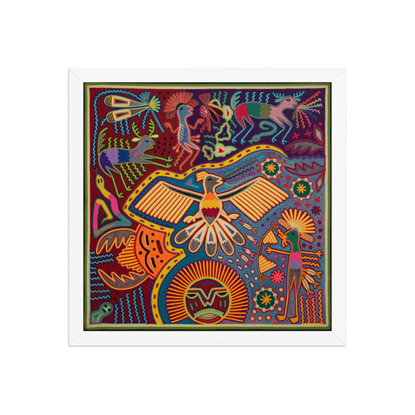 Huichol Yarn Painting Print • L - 252 - Huichol Arts