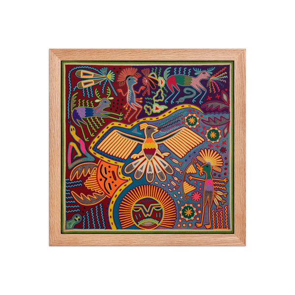 Huichol Yarn Painting Print • L - 252 - Huichol Arts