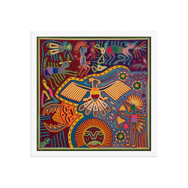 Huichol Yarn Painting Print • L - 252 - Huichol Arts