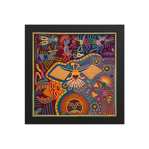 Huichol Yarn Painting Print • L - 252 - Huichol Arts