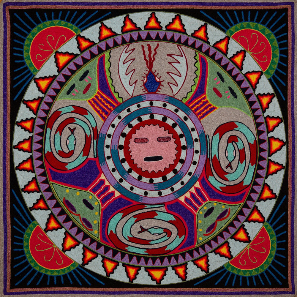 Huichol Yarn Painting Print • L - 253 - Huichol Arts