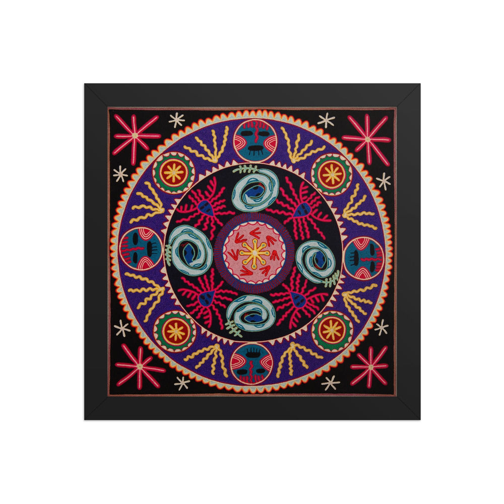 Huichol Yarn Painting Print • L - 254 - Huichol Arts
