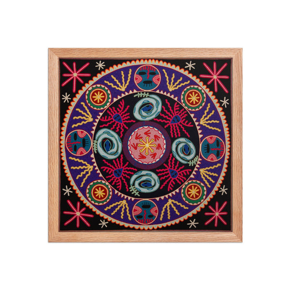 Huichol Yarn Painting Print • L - 254 - Huichol Arts