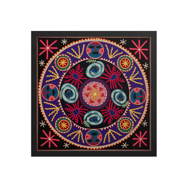 Huichol Yarn Painting Print • L - 254 - Huichol Arts