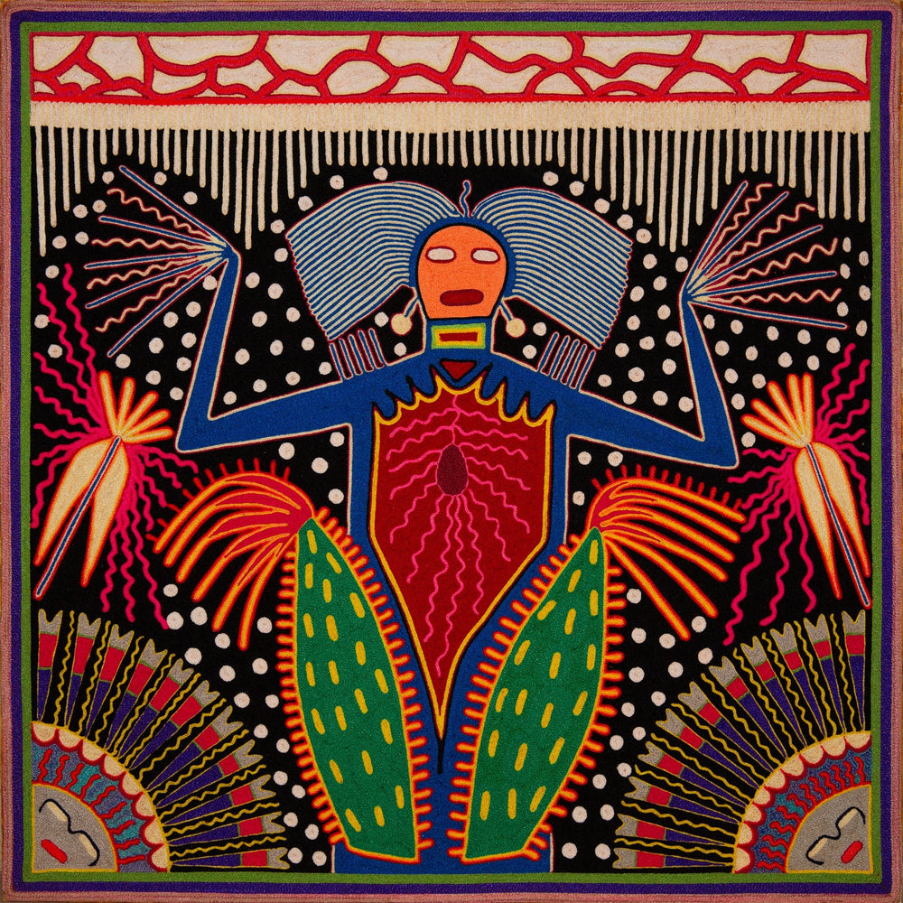 Huichol Yarn Painting Print • L - 255 - Huichol Arts