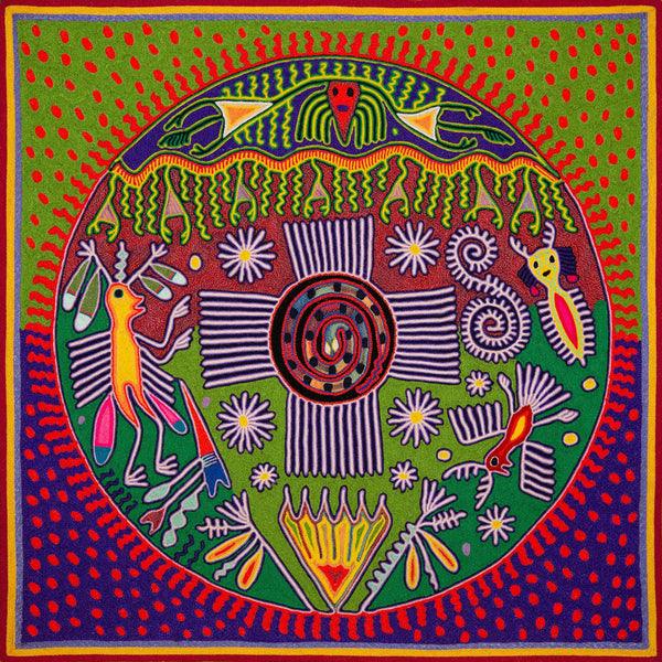 Huichol Yarn Painting Print • L - 256 - Huichol Arts