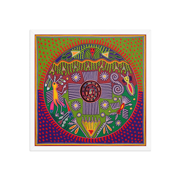 Huichol Yarn Painting Print • L - 256 - Huichol Arts