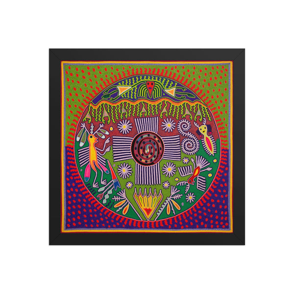 Huichol Yarn Painting Print • L - 256 - Huichol Arts