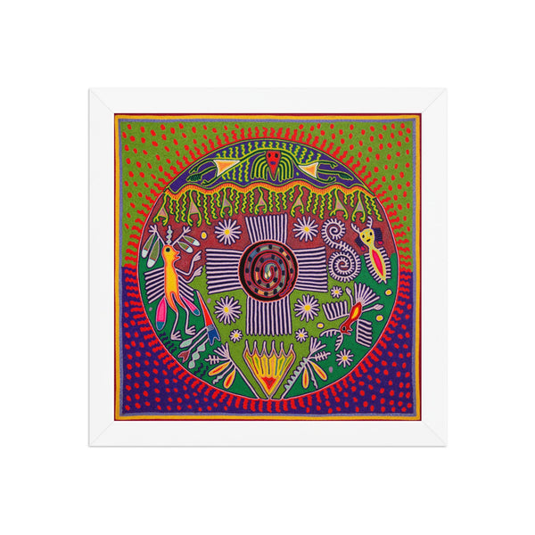 Huichol Yarn Painting Print • L - 256 - Huichol Arts