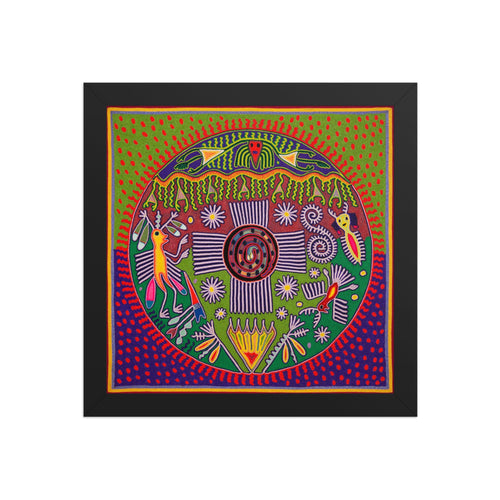 Huichol Yarn Painting Print • L - 256 - Huichol Arts