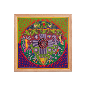 Huichol Yarn Painting Print • L - 256 - Huichol Arts