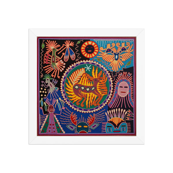 Huichol Yarn Painting Print • L - 258 - Huichol Arts