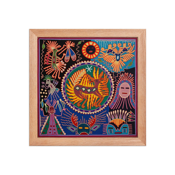 Huichol Yarn Painting Print • L - 258 - Huichol Arts