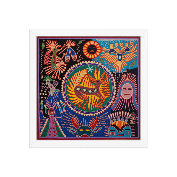 Huichol Yarn Painting Print • L - 258 - Huichol Arts