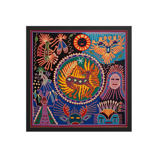 Huichol Yarn Painting Print • L - 258 - Huichol Arts