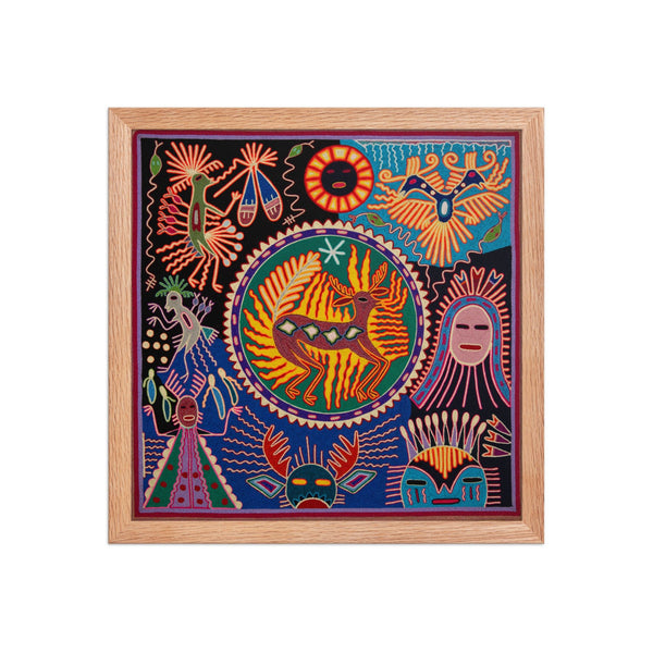 Huichol Yarn Painting Print • L - 258 - Huichol Arts