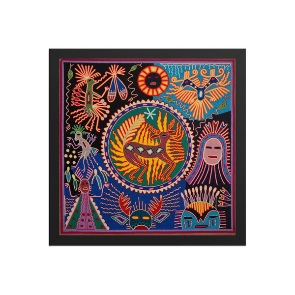 Huichol Yarn Painting Print • L - 258 - Huichol Arts