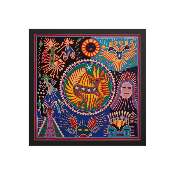 Huichol Yarn Painting Print • L - 258 - Huichol Arts