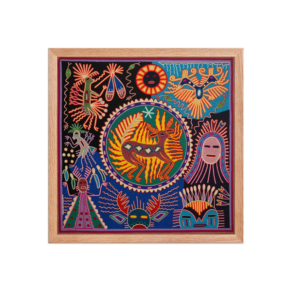 Huichol Yarn Painting Print • L - 258 - Huichol Arts