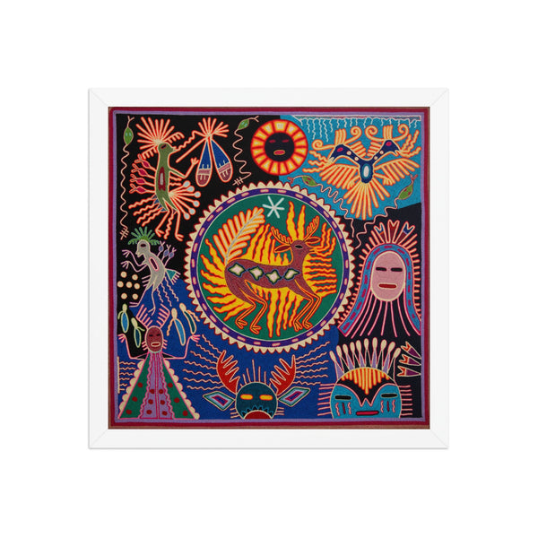 Huichol Yarn Painting Print • L - 258 - Huichol Arts