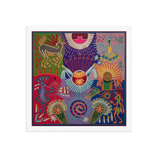 Huichol Yarn Painting Print • L - 259 - Huichol Arts
