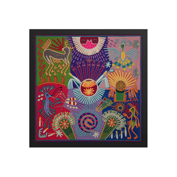 Huichol Yarn Painting Print • L - 259 - Huichol Arts