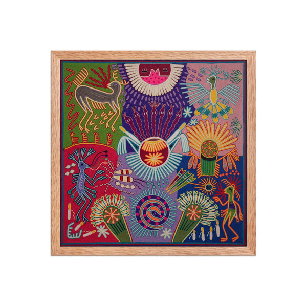 Huichol Yarn Painting Print • L - 259 - Huichol Arts