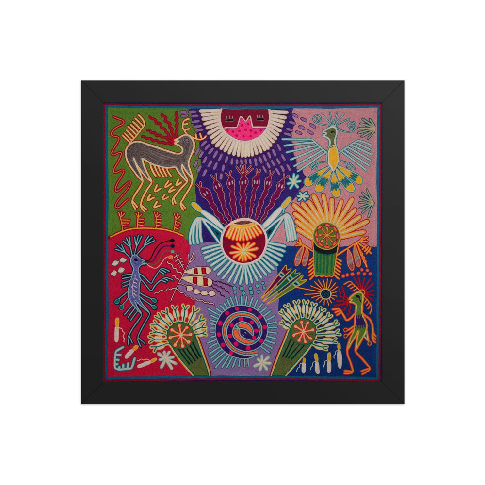 Huichol Yarn Painting Print • L - 259 - Huichol Arts