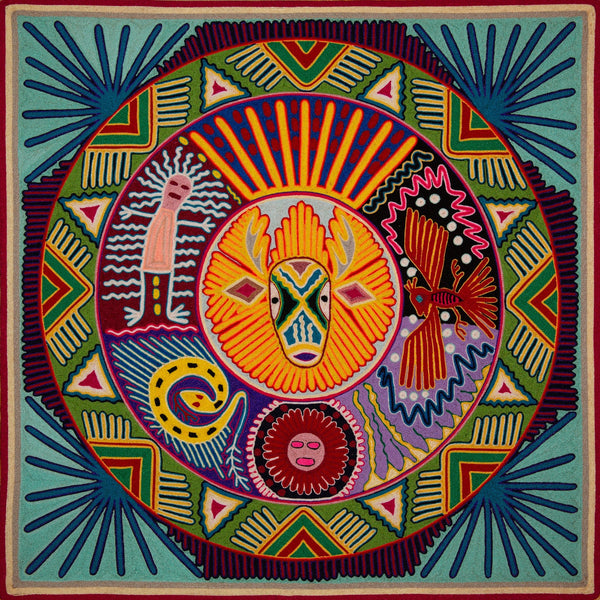 Huichol Yarn Painting Print • L - 260 - Huichol Arts