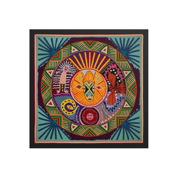 Huichol Yarn Painting Print • L - 260 - Huichol Arts