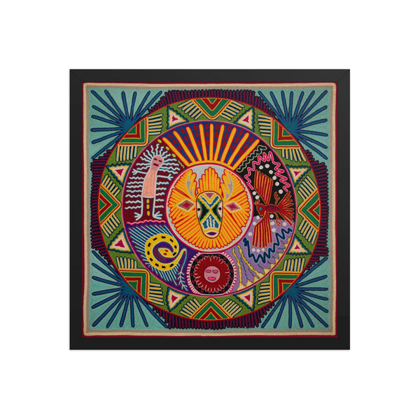 Huichol Yarn Painting Print • L - 260 - Huichol Arts