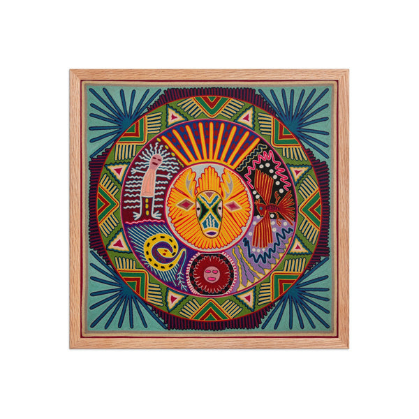 Huichol Yarn Painting Print • L - 260 - Huichol Arts