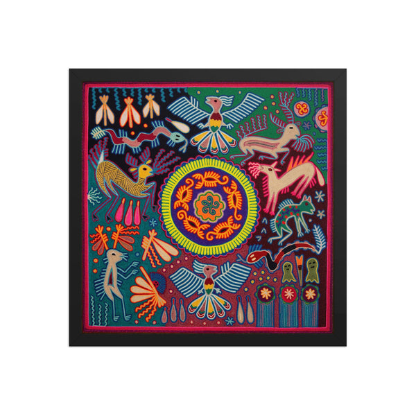 Huichol Yarn Painting Print • L - 262 - Huichol Arts