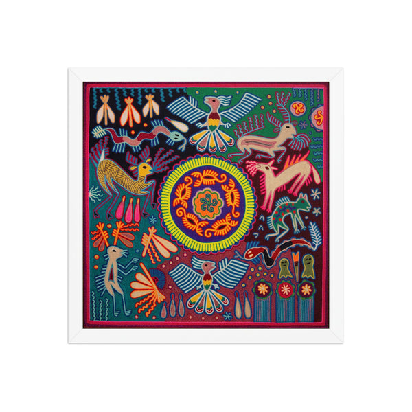 Huichol Yarn Painting Print • L - 262 - Huichol Arts