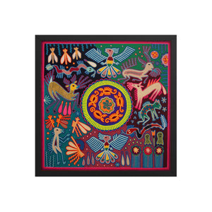 Huichol Yarn Painting Print • L - 262 - Huichol Arts