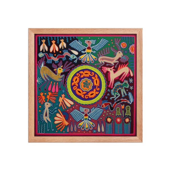 Huichol Yarn Painting Print • L - 262 - Huichol Arts