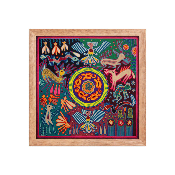 Huichol Yarn Painting Print • L - 262 - Huichol Arts
