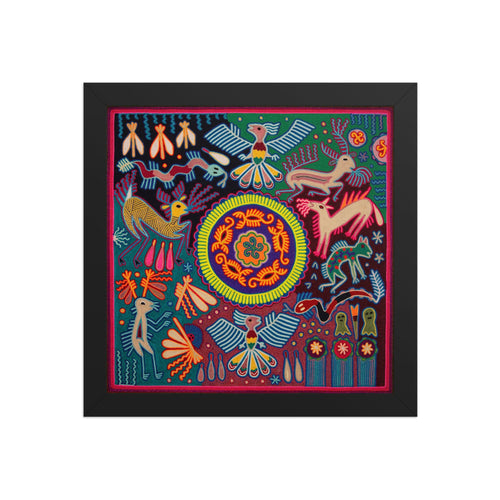 Huichol Yarn Painting Print • L - 262 - Huichol Arts