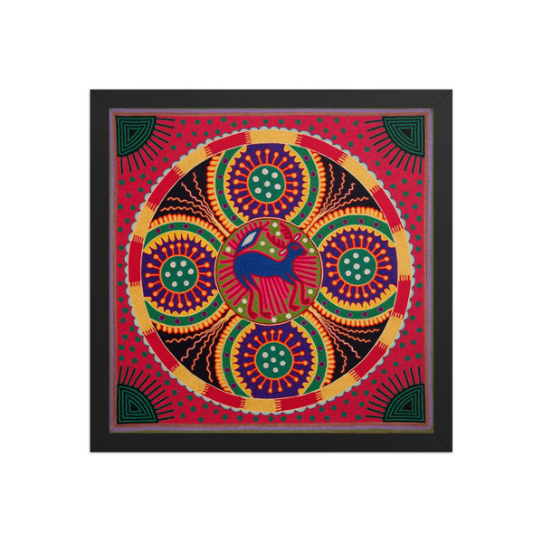 Huichol Yarn Painting Print • L - 263 - Huichol Arts
